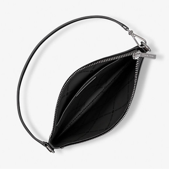 NWT Michael Kors Black Canvas Wristlet - Picture 2 of 8